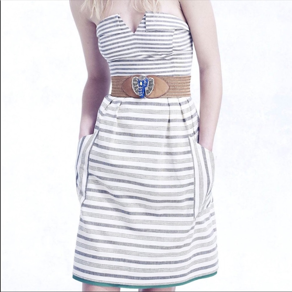 Maeve : ANTHRO Strapless Dress
